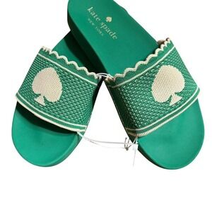 Green Kate Spade New York slide sandals